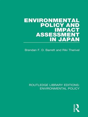 cover image of Environmental Policy and Impact Assessment in Japan